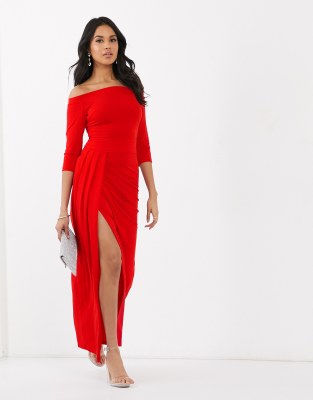 ax paris red maxi dress