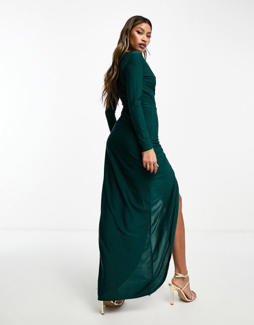 Ax paris long on sale sleeve maxi dress