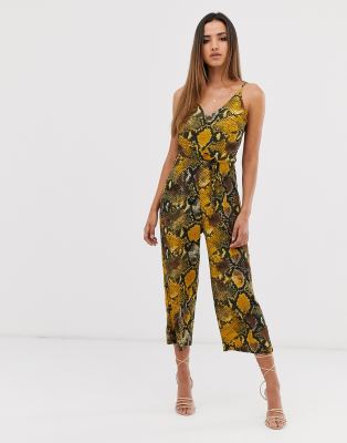 ax paris snake print jumpsuit