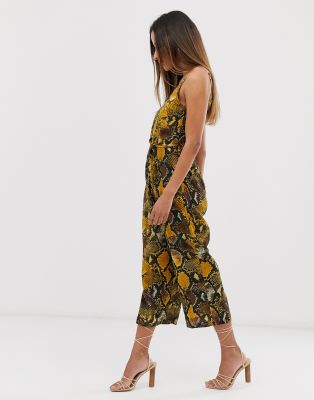 ax paris snake print jumpsuit