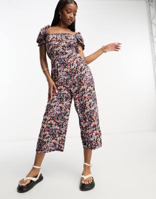Ax Paris Wrap Front Jumpsuit In Navy Floralmulti ModeSens