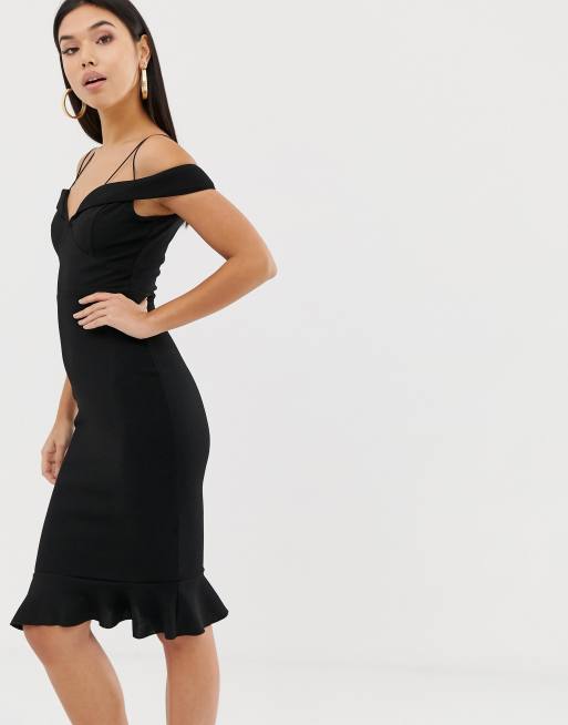 AX Paris strappy midi dress with frill hem | ASOS