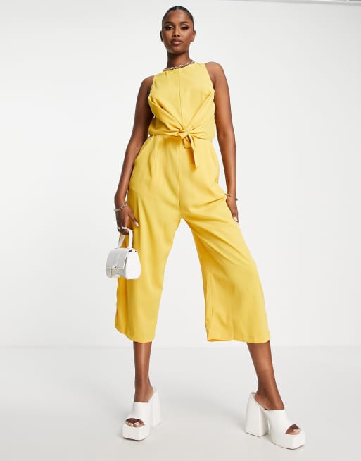 Sign Me Up Mustard Yellow Wide Leg Jumpsuit with Adjustable Straps