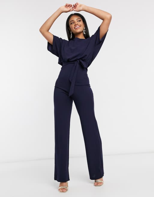 Navy store batwing jumpsuit