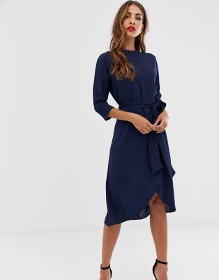 ax paris tie waist midi dress