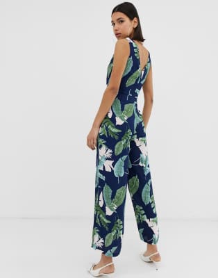 ax paris tropical print jumpsuit