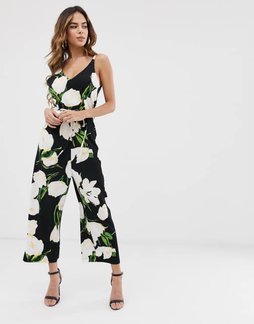 Ax paris floral culotte 2024 jumpsuit