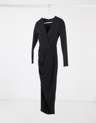 ax paris black wrap dress