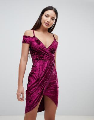 ax paris wrap front dress