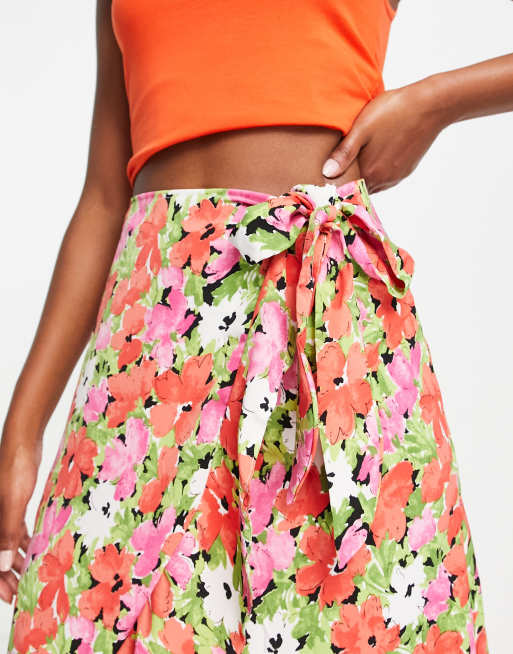 Floral midi cheap skirt primark