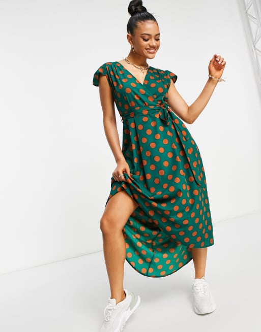 ax paris polka dot wrap dress