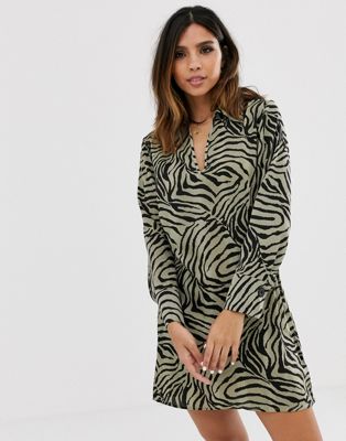 zebra shift dress