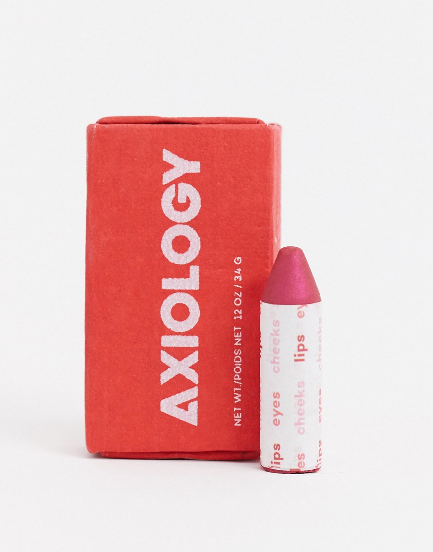 Axiology – The Balmies – Lip Cheek and Eye Balm Semi Matte – Halvmatt balsam för läppar, kinder och ögon – Raspberry-Pink