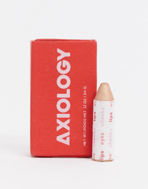 Axiology – The Balmies – Lip Cheek and Eye Balm Shimmer – Skimrande balsam för läppar, kinder och ögon – Caramel