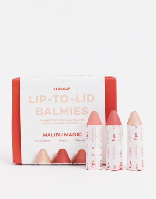 Axiology The Balmies Lip Cheek and Eye Balm Trio - Malibu Magic