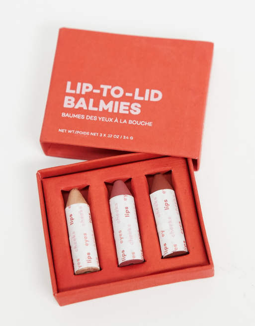 Axiology The Balmies Lip Cheek And Eye Balm Trio Of The Earth Asos
