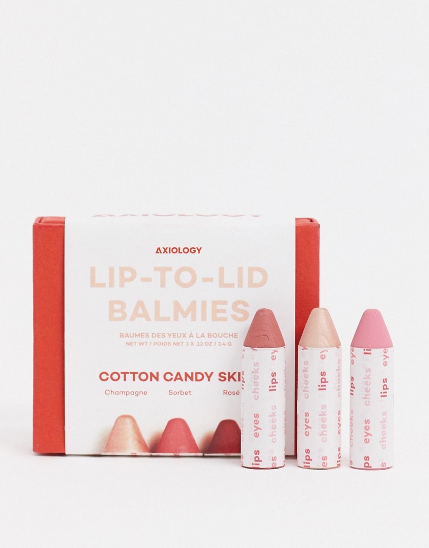 Axiology - The Balmies - Tris di balsami per labbra guance e occhi - Cotton Candy Skies-Multicolore