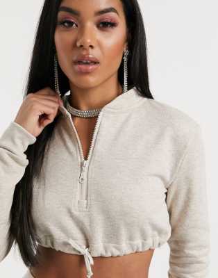 cropped sweater zipper