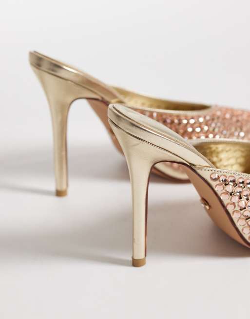 Azalea Wang – Abrielle – Mules in Gold mit Absatz, 4 von 4