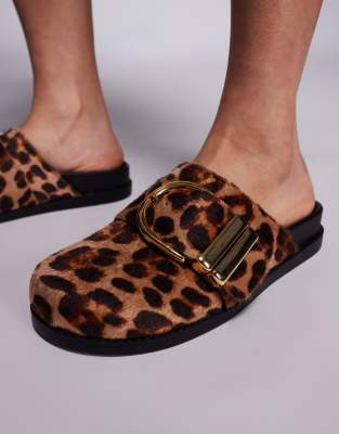 ARCHIBALD-LEOPARD FLAT MULE | AZALEA WANG