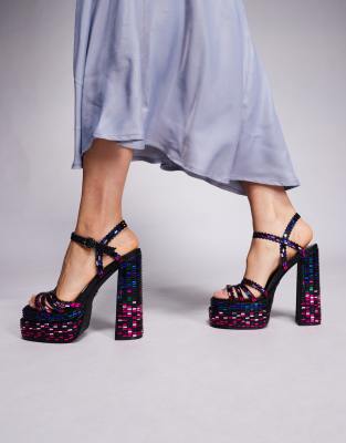  Birchsequin embellished chunky platforms 