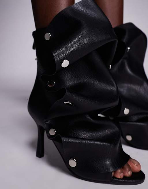 Azalea Wang - Birdsong - Scarpe con tacco aperte in punta con borchie nere, 2 di 4