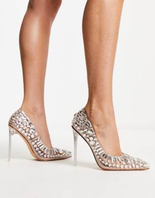 Thumbnail - Azalea Wang - Bonnie - Verzierte Pumps-Transparent