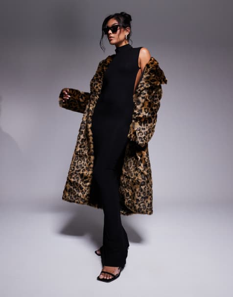 Azalea Wang - Catty - Cappotto lungo in pelliccia sintetica leopardata - view 1