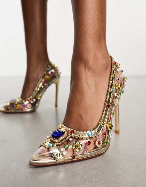 Azalea Wang - Clematis - Scarpe décolleté oro decorate - view 1