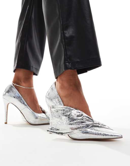 Azalea Wang - Geovanni - Schoenen met hak en versiering in zilver