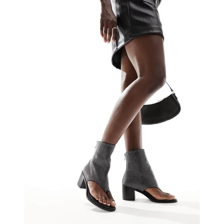 Silver open toe booties on sale