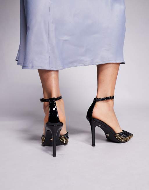 Azalea Wang – Julippe – High Heels in Schwarz mit Fersenriemchen und Verzierung, 2 von 4