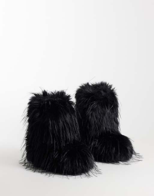 Azalea Wang Lenix Stiefeletten mit Faux-Fur in Schwarz, 2 von 4