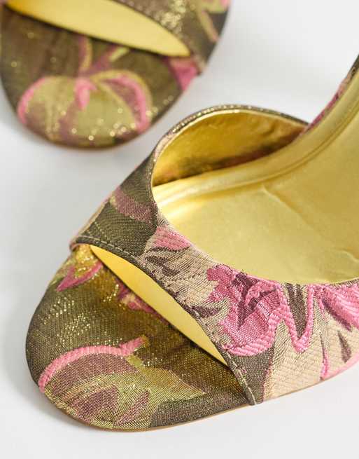 Azalea Wang – Lenore – Pantoletten in Gold und Rosa mit Absatz , 4 von 4