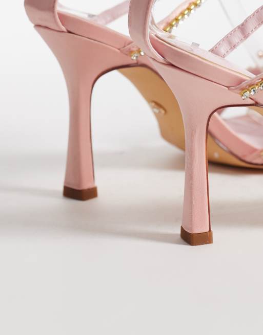 Azalea Wang - Margareta - Sandales à talon ornementées avec papillon - Rose pastel, 4 de 4