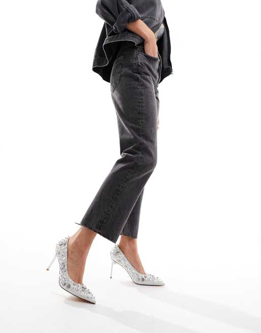 Azalea Wang - Moon - Alt til bruden - Sølvfarvede udsmykkede pumps, 2 af 4