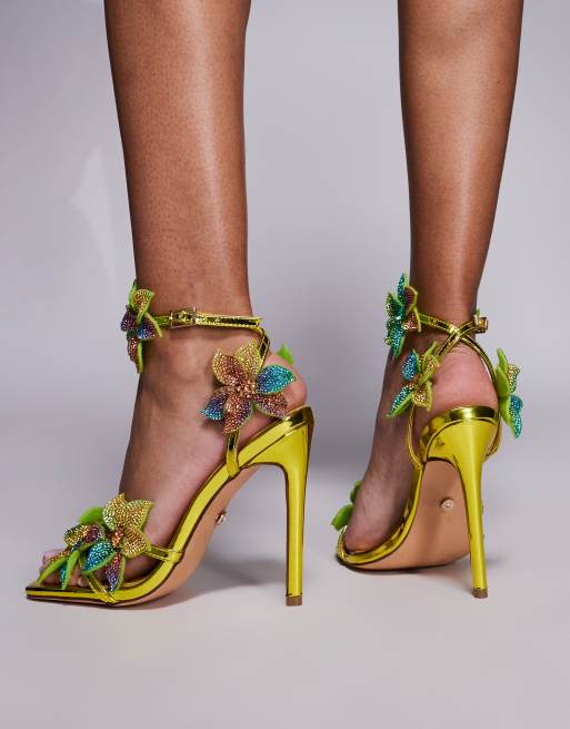 Azalea Wang - Neriya - Sandales à talons et fleurs à ornements - Multicolore, 3 de 4