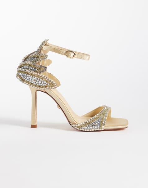Azalea Wang - Rusyn - Sandalen met hak en versiering in beige - view 1