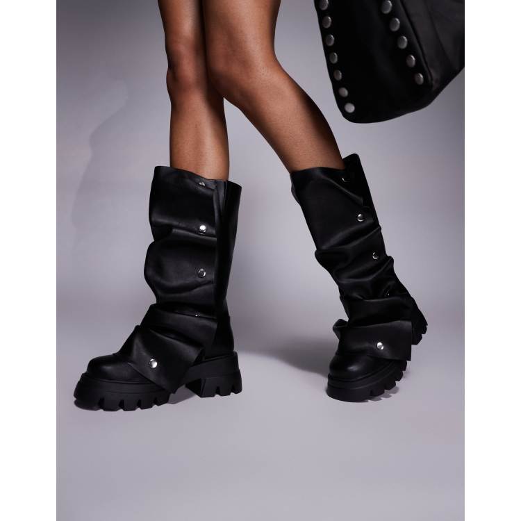 [NACHE] DRAPING SLIT BOOTS /追跡付 NACHE] DRAPING SLIT BOOTS /追跡付