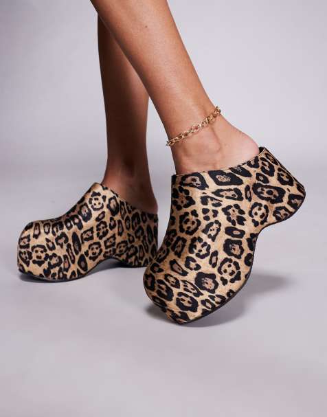Azalea Wang - Teatree - Sabot con tacco e plateau leopardati - view 1