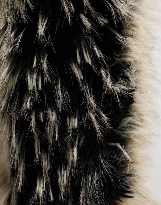 Azalea Wang Upstarter stiletto heel faux fur knee boots in beige multi, 4 of 4