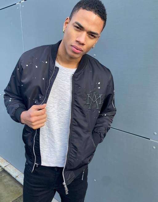 Azat Mard bomber jacket in black | ASOS