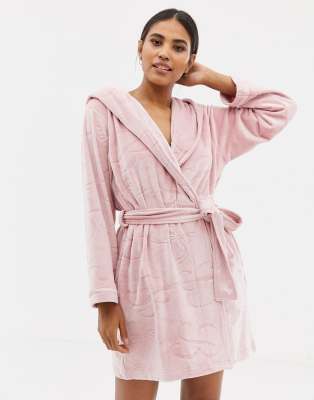 ted baker grey hooded dressing gown