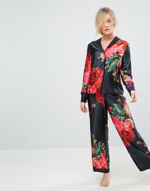 B By Ted Baker - Juxtapose - Broek met rozenprint