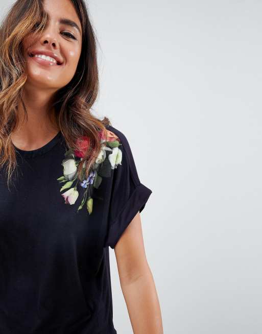 B By Ted Baker - Kensington - Dżersejowy t-shirt i joggersy w kwiaty, 2 z 3