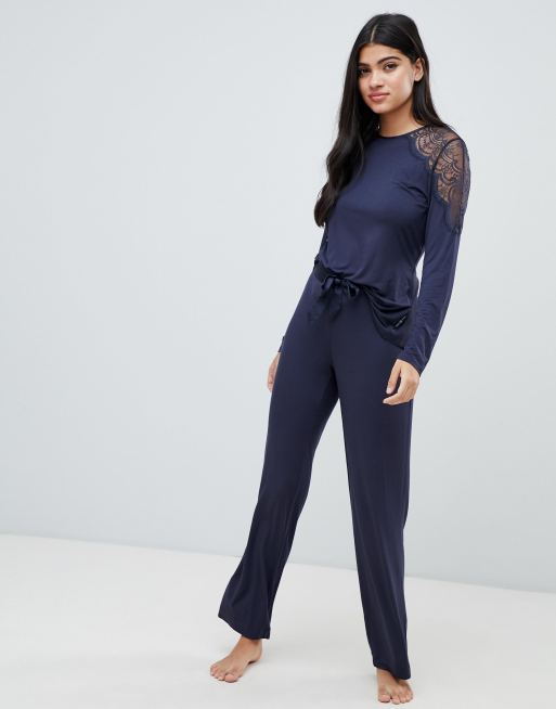 Ted baker navy 2024 lace pyjama bottoms