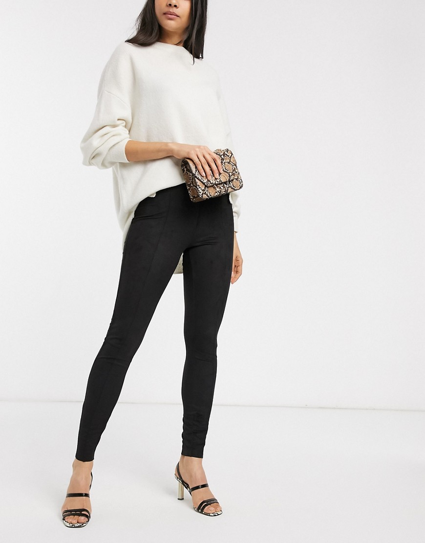 B. Young high waisted trousers-Black