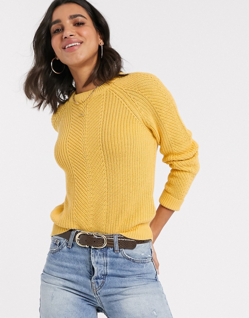B.young B. Young Round Neck Fitted Sweater-yellow