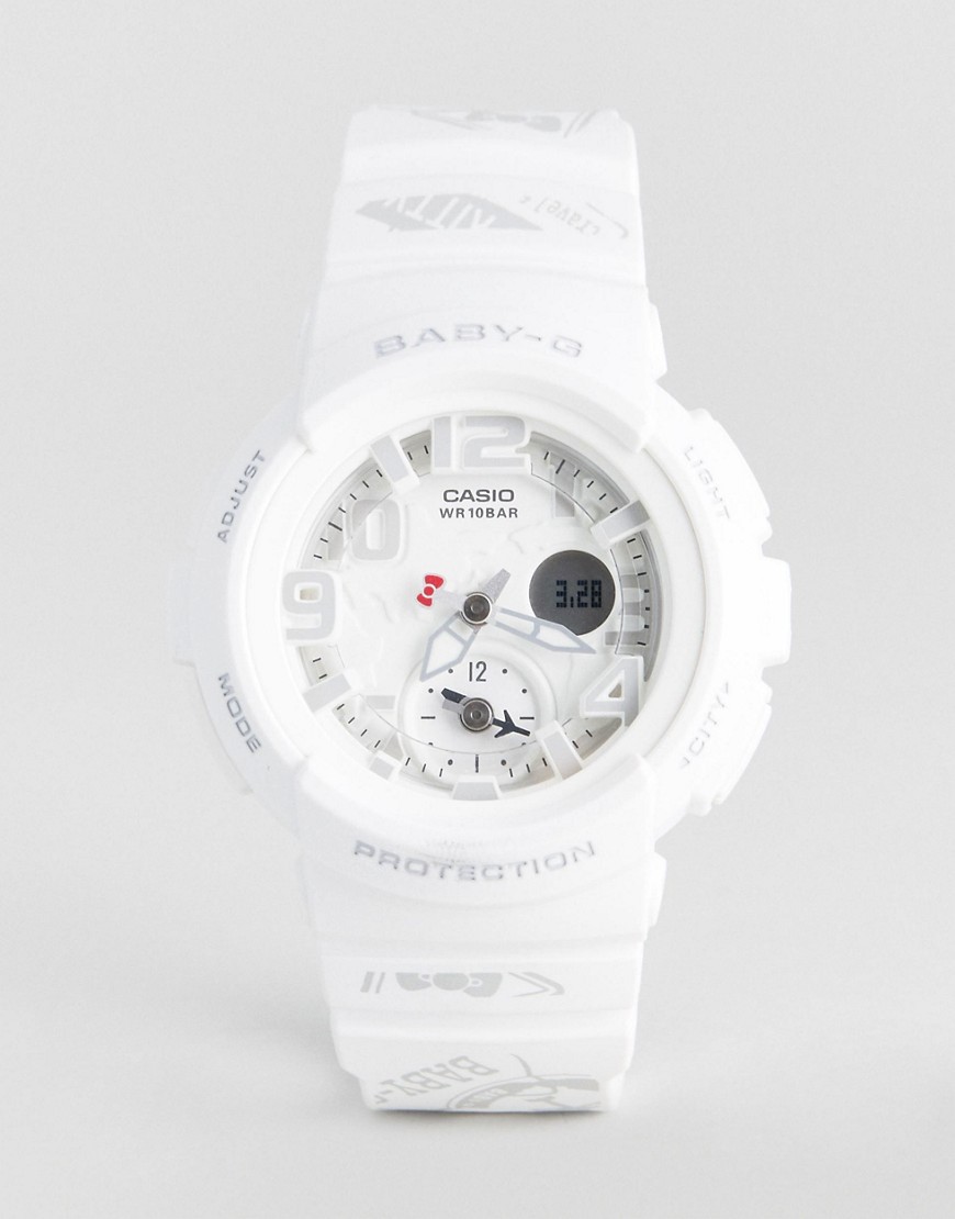 Baby-G By Casio X Hello Kitty - Orologio digitale in silicone bianco