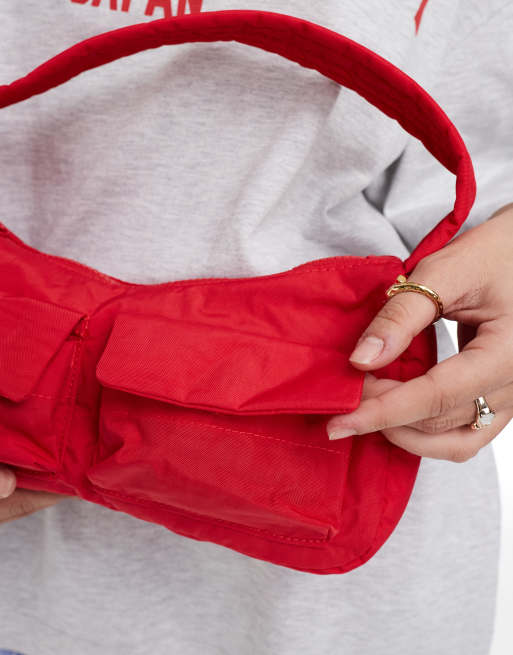 Baggu – Äppelröd axelväska i cargostila v nylon, 2 av 4